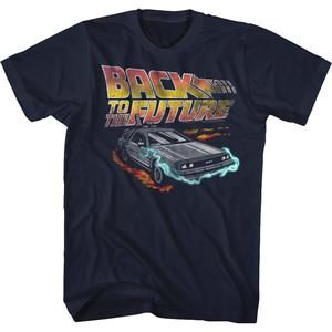 Distressed Delorean Time Machine Back To The Future Tshirt